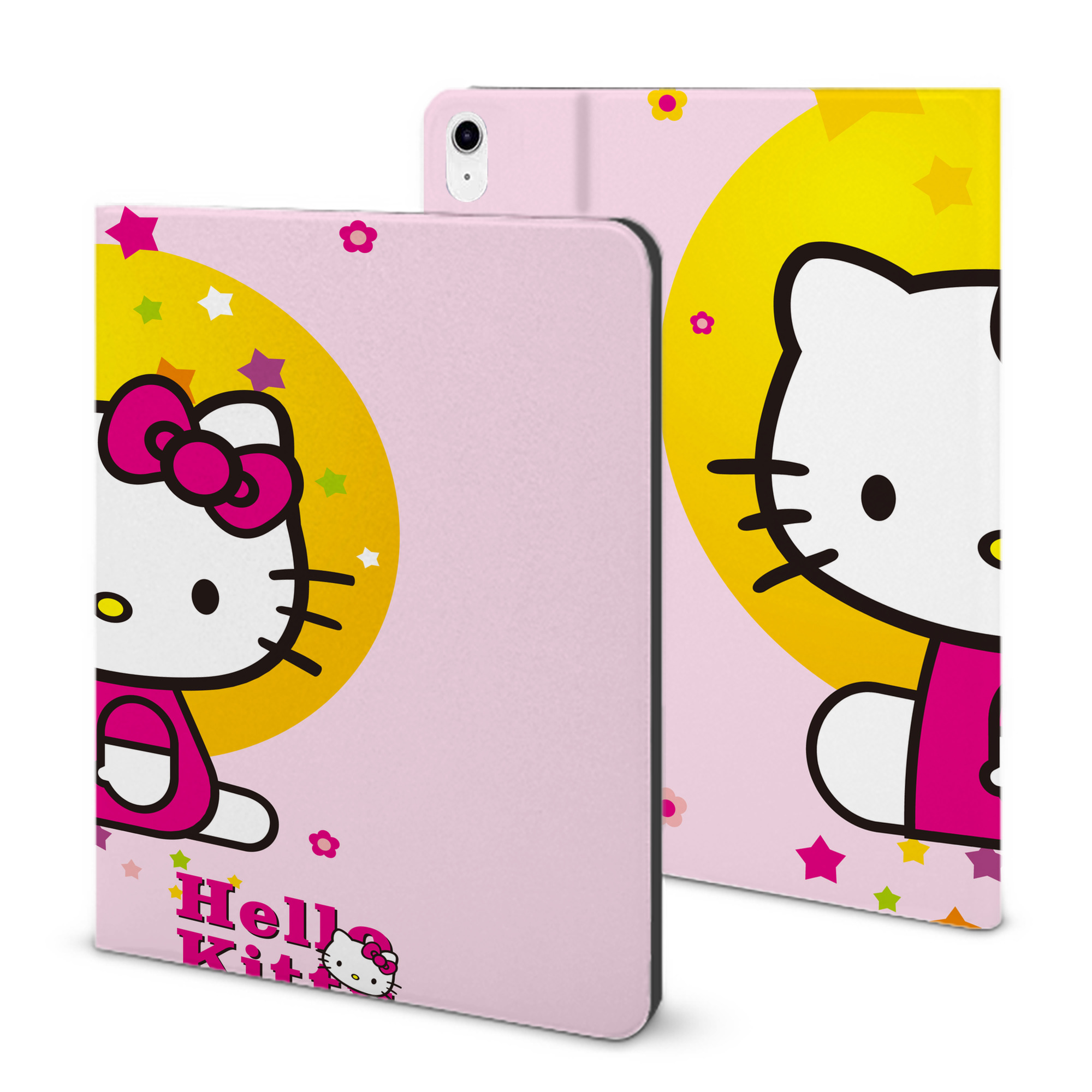 （画像用） Hello Kitty ハローキティ IPad ケース ブック型 PUレザー TPU 耐衝撃 軽量 薄型 ペン収納なし 全面保護 IPad 各モデル対応